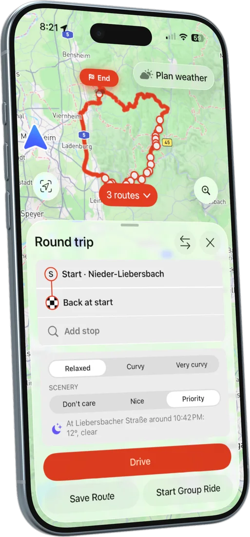 Round trip options to choose from